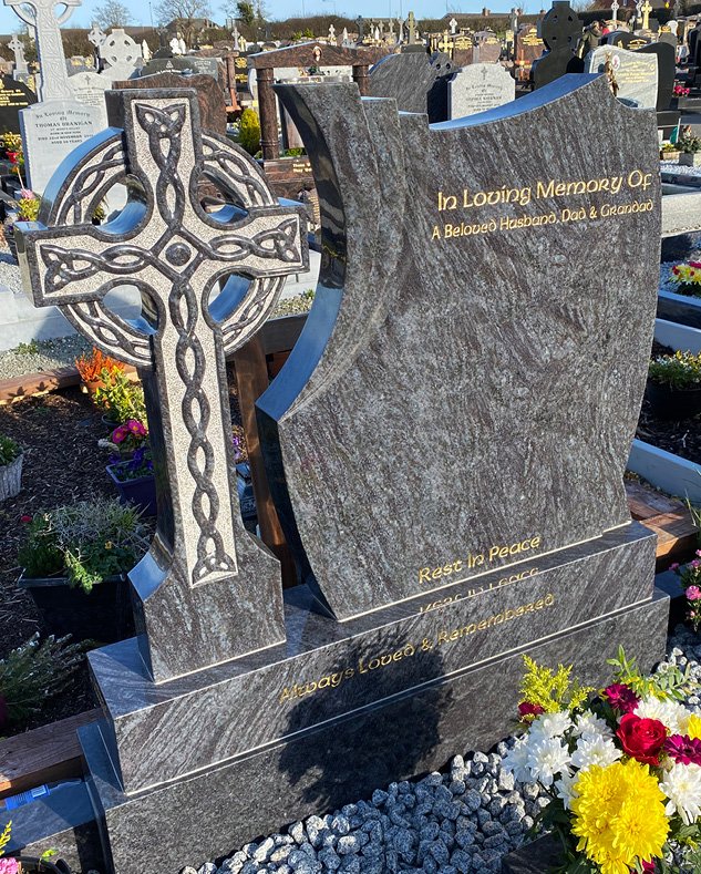 Tall finished memorial by Eden Memorials